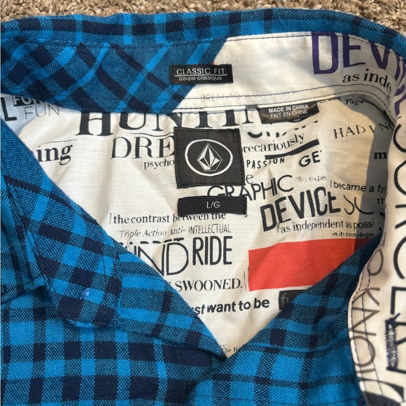 Volcom Flannel Men’s Size L Large - Picture 2 of 2